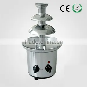 Stainless Steel 3 Three Tiers Chocolate Fondue Fountain for Home , Wedding Chocolate Tempering thumbnail-1