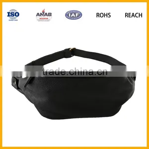 Durable PU Zipper Unisex Waist Bag for Sports, Travel, Business thumbnail-1