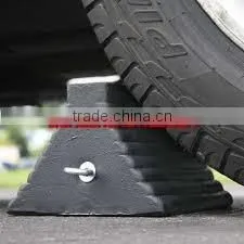 Rubber Wheel Chock With Holder thumbnail-1