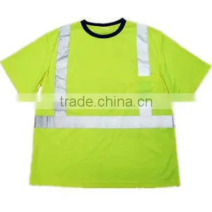 Fluorescent Sports Shirt/reflective T-shirt/reflective Tape T-shirt/safety Clothing/luminous Safety Clothing thumbnail-1