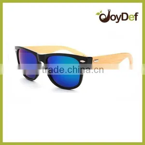 Newest Design Bamboo Sunglasses With PC Frame Wooden Sunglasses Spring Arms Small Order thumbnail-3