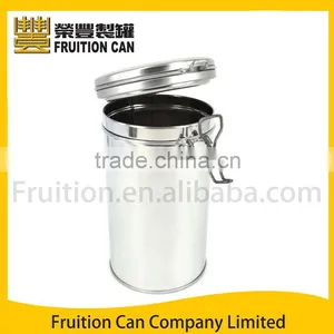 Small Round Air-tighted Tea Coffee Tin Container thumbnail-1