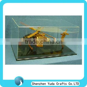 Clear Acrylic Helicopter Model Display Case thumbnail-1