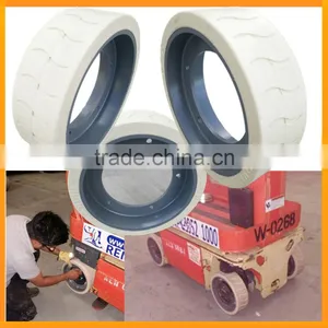 High Quality JLG Rubber Wheels 2915012 323x100 Scissor Lift Tires thumbnail-1