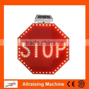 High Bright Aluminum Solar Powered Led Flashing Led Stop Sign thumbnail-1