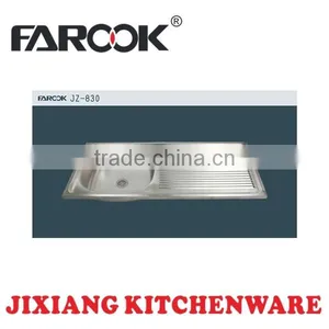 Export Indonesia Single Bowl Single Drainer Stainless Steel Kitchen Sink thumbnail-1