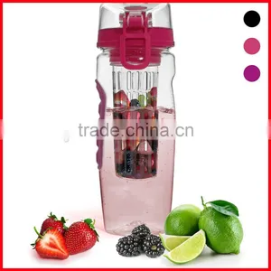 1000ml Fruit Infusing Infuser Water Bottle BPA Free Plastic Sports Detox Health thumbnail-1