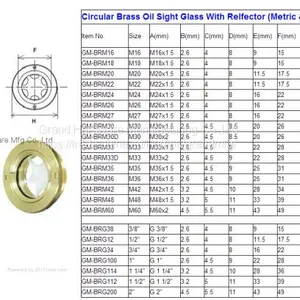 BSP 1/2 ROUND OIL LEVEL SIGHT GLASSES CIRCULAR BRASS SIGHT GLASS thumbnail-2