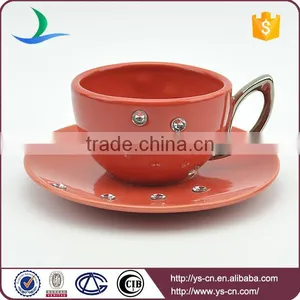 Home and Hotel Decorative Red Porcelain Coffee Tea Set thumbnail-4