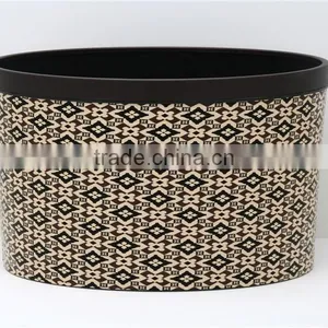 Plastic Leather Medium Semi Round Trash Can Wastebin 9L thumbnail-2