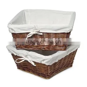 Large Wicker Storage Basket With Liner Wholesale Wicker Basket thumbnail-1