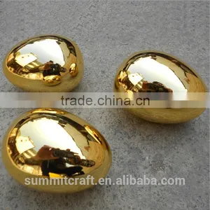 High Quality Golden Electroplated Decorative Artificial Egg thumbnail-1