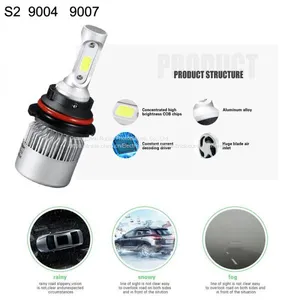 S2 9004 9007 cob LED Фара для автомобиля мощностью 72 Вт thumbnail-2