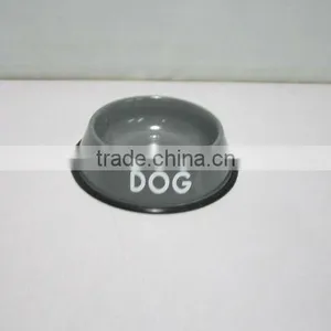 Grey Metal Dog Bowl thumbnail-1