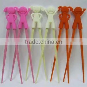 Colorful Silicon Chopsticks With Sleeve for Kids thumbnail-1