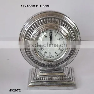 Round Table Clock With Fulted Patterns in Mirror Polish Finish and Alos Available in Nickel Plating thumbnail-1
