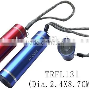Portable Aluminium Colorful Mini Camping LED Flashlight With Lanyard thumbnail-1