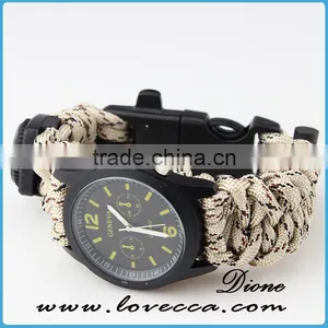 Custom Logo Luxury Survival Fishing Tool Kit 550 Paracord Watch for Men thumbnail-5