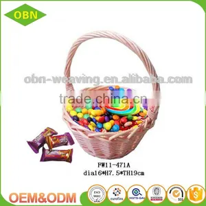 Wholesale Mini Handle Gift Baskets Wicker Basket for Children thumbnail-1