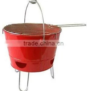 Hot Sell Garden BBQ Bucket Portable Charcoal Grill Metal Barbecue Set thumbnail-3