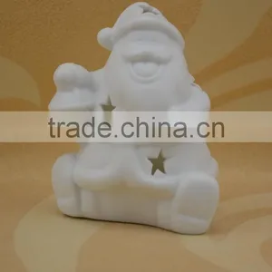 Hand Made Porcelain Christmas Figurine With LED Light for Decoration thumbnail-2