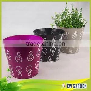 Newgarden Colorful Waterproof Metal Planter / Iron Flower Pot Stand thumbnail-2