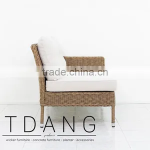 Harrison Left Hand Wicker Bench - Outdoor Conversation Sofa - Vietnam Wicker Furniture thumbnail-3