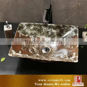 Bathroom Vessel Ceramic Countertop Wash Hand Basin thumbnail-4