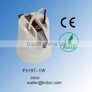 Porcelain/ceramic Cabinet Screw Lamp Holder Cap E27 With Ceiling Rose and Wire thumbnail-2