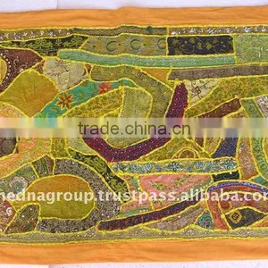Indian Fabric Wall Hangings and Tapestries-D thumbnail-1