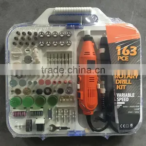 135W Portable Hobby Mini Grinder Rotary Tools Accessory Set With Flex Shaft Handheld Electric 163pcs Multi Tool Kit thumbnail-1