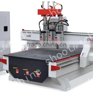 CNC Router Three-head Machine SH1325TS With Travelling Area 1260x2500mm and Working Area 1240x2480mm and Table Size 1300x2500mm thumbnail-1