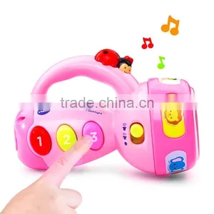 Dongguan ICTI GSV Factory Kids Pin and Learn Color Flashlight, Mini LED Falshlight Educational Toys For Kids thumbnail-4