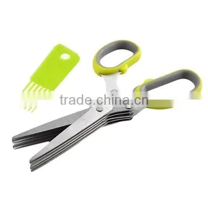 Kitchen Five Layers of Multilayer Stainless Steel Scissors Cut Green Onion Mince Coriander Laver thumbnail-2
