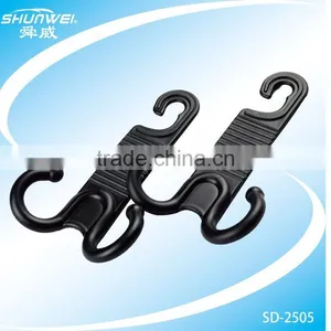 2PCS Double End Car Interior Headrest Bottle & Shopping Bags Hooks thumbnail-1