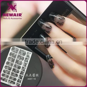 New Arrival 24pcs Wholesale Punctual Lace Foil Nail Sticker thumbnail-2