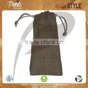 Jute Drawstring Fancy Gift Pouch thumbnail-1