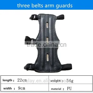 PU And Cowhide Archery Hunting Safe Arm Guards With 2 ,3 and 4 Straps thumbnail-2