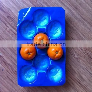 Fresh Produce Packaging Black Disposable Plastic Divided Food Tray thumbnail-1