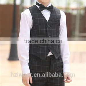 BOY'S TR CHECKED SUITS- JACKET&PANTS&VEST thumbnail-2