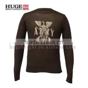 Men Eagle Pattern Intarsia Sweater, Merino Wool Sweater thumbnail-1