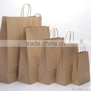 BROWN PAPER BAG WITH HANDLES / NAME AND LOGO PRINTED thumbnail-4