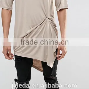 2016 Popular Men Extreme Longline Crewneck Blank T-shirt Custom thumbnail-3