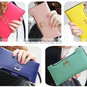 Korean Version of Sweet and Cute Bow Multi-Card Handbag Wallet Women thumbnail-1