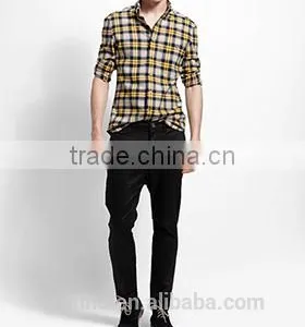 Cotton Men Shirts Dress Shirt Men Causal Plaid Flannel Shirts thumbnail-1