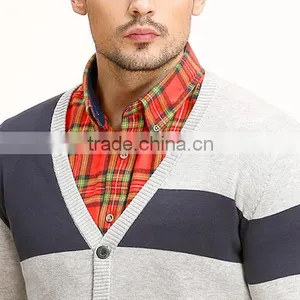 New Cool Long Sleeve Knitted V Neck Cap Sweater Men for Hot Selling thumbnail-5