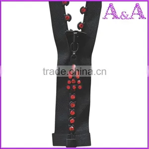 Wholesale Diamond Zipper With Diamond Teeth Different Color and Size thumbnail-5