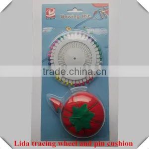 Decorative Practacle Leaf Headed Pins With Pin Cushion thumbnail-1