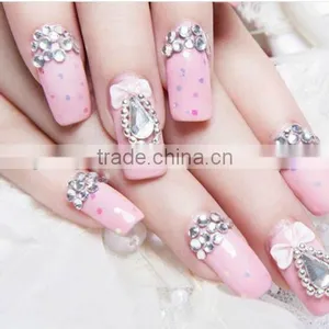 Clear White Flat Back Crystals Flatback Glass Bling Nail Rhinestone Nail Art thumbnail-1