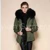 New Arrival Comfortable Black Lining Fox Coats Faux Fur Black Jacket thumbnail-3